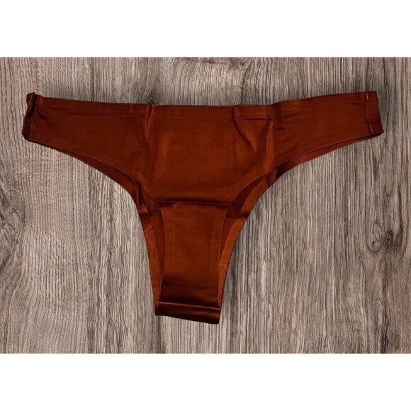 Free People We Are HAH Low Down Thong Sz XL Womens Bronze Moisture Wicking Intim - Picture 3 of 6